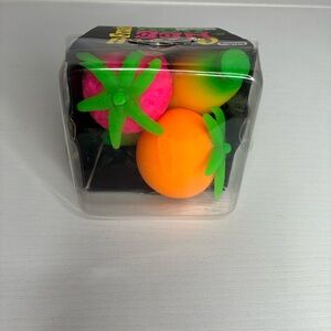 Plush Fruit Toy Trio - Orange, Pink & Green